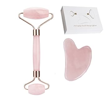 Amazon | 美顔マッサージローラー 美顔ローラー 翡翠 天然玉石